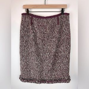 TALBOTS Dark Purple Tweed Skirt | Size 8